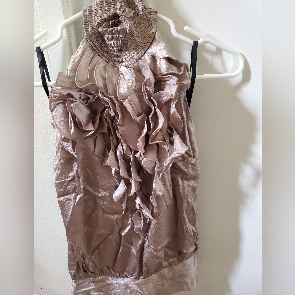 BEBE Ruffled Halter Top - Picture 5 of 5